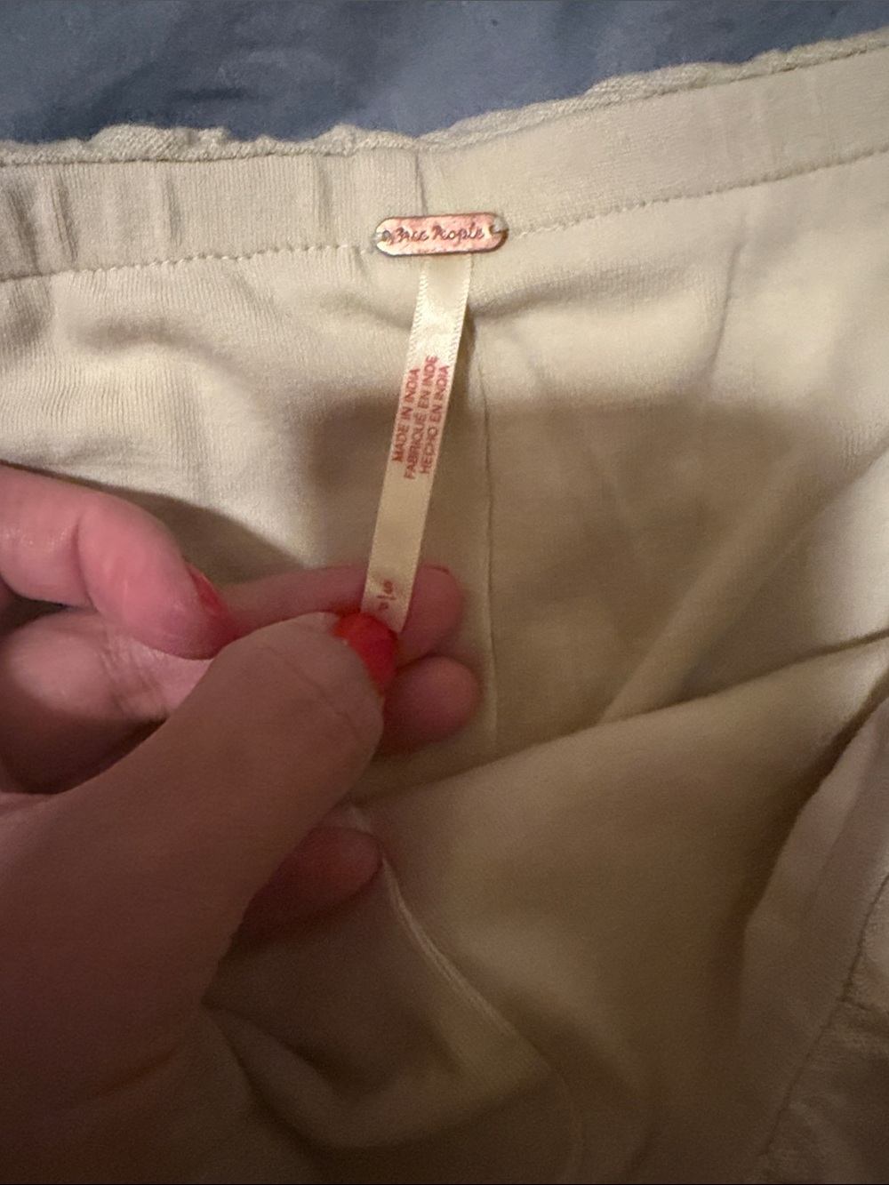 Free People Cream A-Line Mini Skort with Subtle Texture - Picture 2 of 2